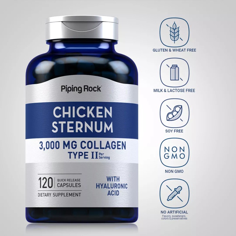 Piping Rock Chicken Sternum Type II Collagen | 3000mg |