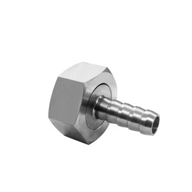 Beduan Stainless Steel Garden Hose Swivel Fitting 1/4" Barb x 3/4" GHT Female Thread Adapter Connector Garden Hose Repair