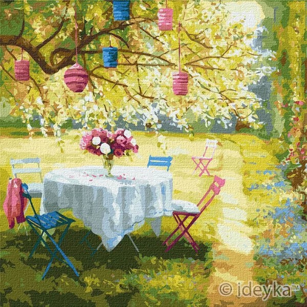 Ideyka Painting by Numbers kit Spring lanterns KHO2299