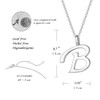 Agvana Necklace with A to Z Letter Pendants, 925 Sterling
