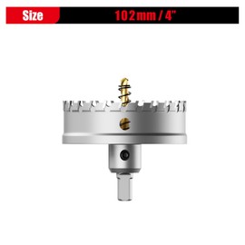 GSTK Upgraded Heavy Duty Carbide Hole Saw 102mm|4",Metal Steel Hole Saw Drill Bit,TCT Hole Cutter-Alloy Hardness Upgraded, Life Upgraded, Ideal for Stainless Steel, mild Steel, Iron, Copper,etc