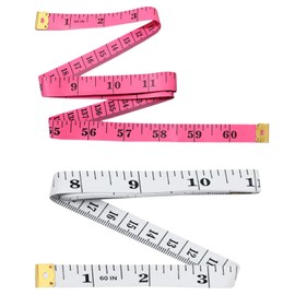 Soft Measuring Tape for Sewing and Body Measurements,2 Pack 60 Inch/150 cm,Rose Red and White(Rose Red & White)