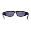 Trendy 90s Sport Look Curved Wrap Fashion Sunglasses All Black