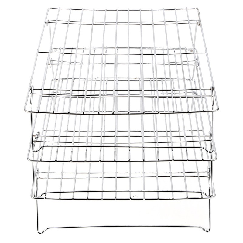 3‑Tier Cooling Rack Collapsible Folding Legs for Cookies Cakes Kitchen