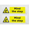 Mind the Step Warning Sticker Pack of 2 Waterproof Outdoor