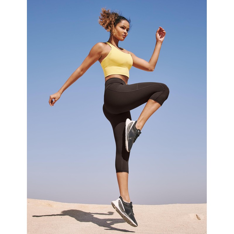 Heathyoga Capri Leggings for Women - High Waisted, Tummy Control,