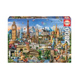 Educa New - Educa Europe Landmarks: 2000 Pcs - Ages 14+ | 1+ players