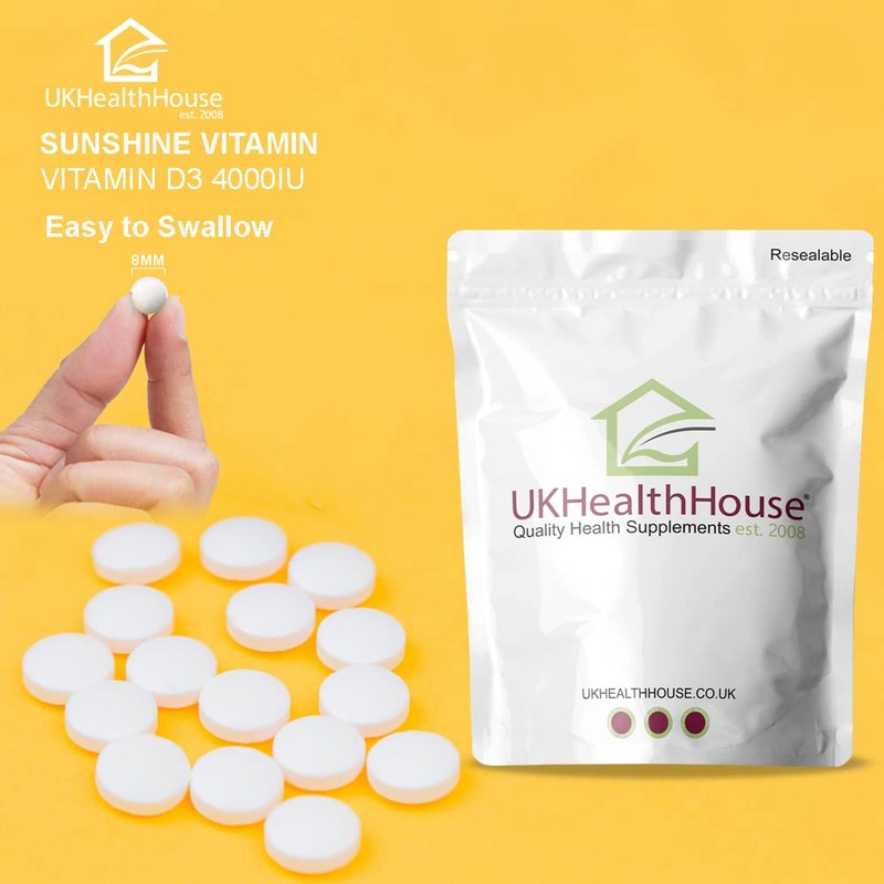 Pure High Strength Vitamin D3 4000IU Tablets - Help Bones