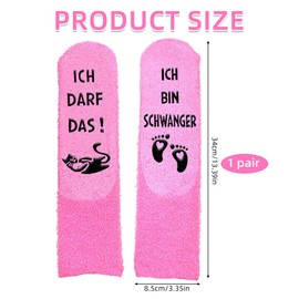 Pregnancy Gift, Gifts for Pregnant Women, Gift for Pregnant Girlfriend, Gifts for Expectant Mothers, Gift Socks, Warm Gift for Pregnant Women and Girlfriends (Pink), pink