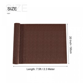 sourcing map Crepe Paper Roll 7.5ft Long 20 Inch Wide for Wedding Ceremony Various Large Festivals Decoration, Dark Brown