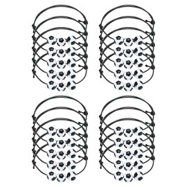 [PATIKIL] 20pcs Soccer Bracelet Soccer Gift Adjustable Wristband with Soccer Beads for Youth Adults Black White