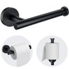 Kitsure Toilet Paper Holder Wall Mount - Sturdy Round Matte