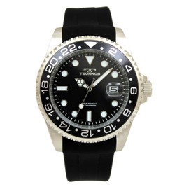 Technos T6C28SB Men's Watch, Date 100th Anniversary Model, Black