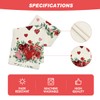 Artoid Mode Red Roses Flowers Eucalyptus Valentine's Day Table Runner,