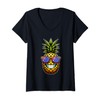Womens Travel Must Have Australia Gadget Holiday Funny Pineapple V-Neck