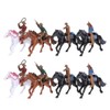 Hemoton 16pcs Western Figures Toys Cowboy Riding Models Mini Plastic