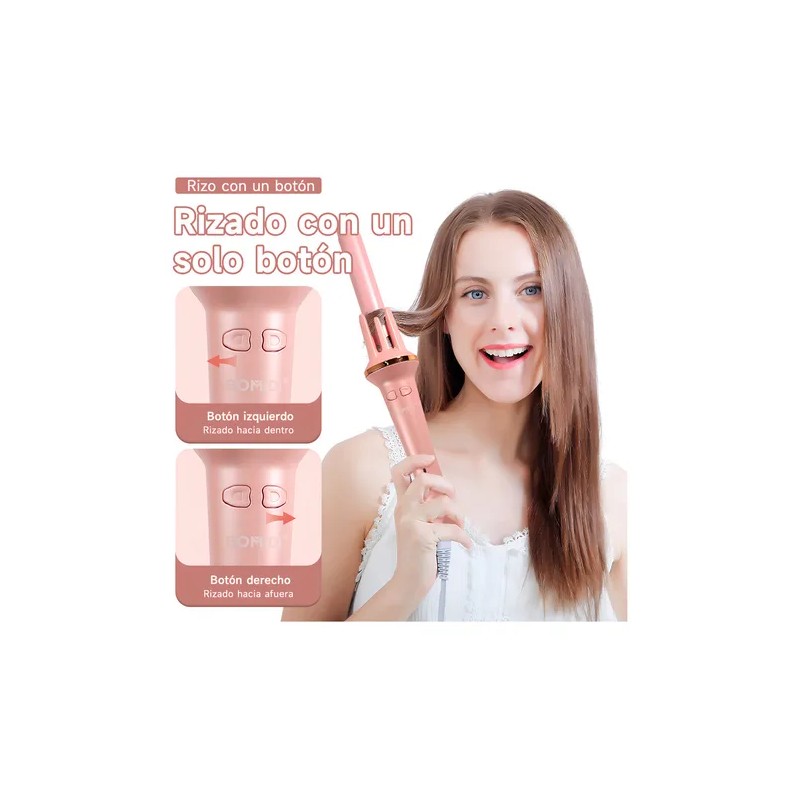 Rizador Automtico De Cabello Rosado Bomidi Hc02, Cermica, 2 Modos