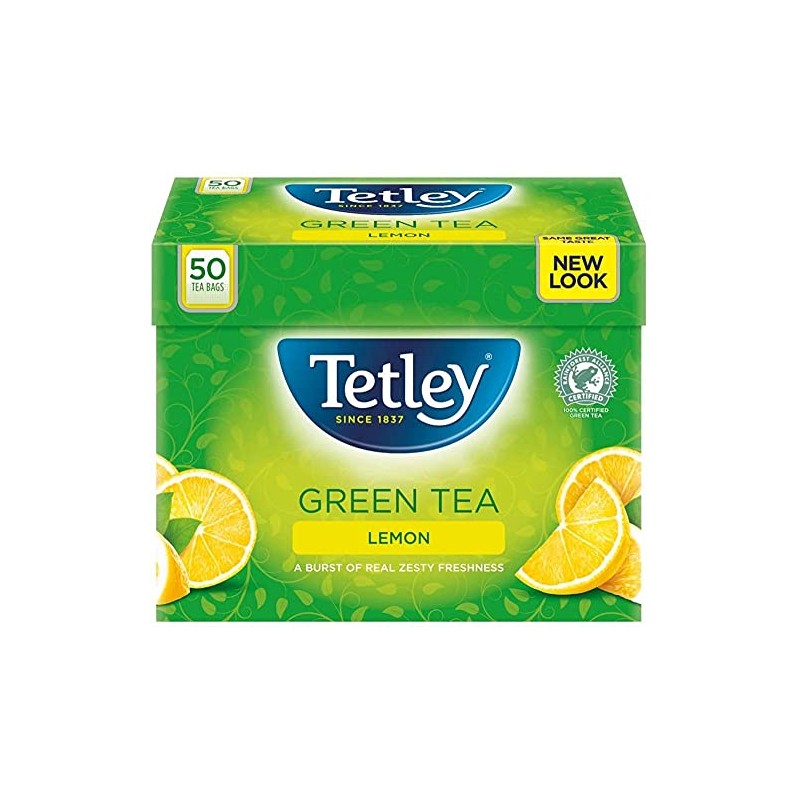 Tetley Green Tea with Lemon Teabags 50x