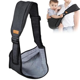 Toddler Carrier Side Portable Baby Carry Strap with Adjustable Comfortable Shoulder Straps, Ergonomic Toddler Carrier, Baby Carrier from 2 Years 3 Years, Toddlers up to 20 kg, Black