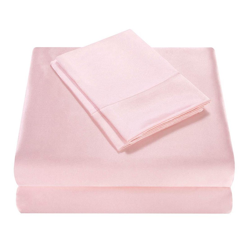 Homiest 3pcs Satin Sheets Set Luxury Silky Satin Bedding Set