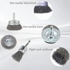 15 Pack Wire Brush for Drill, Carbon Steel Wire Wheel