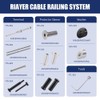 RiaYer 40 Pack T316 Stainless Steel Black Cable Railing Kit,
