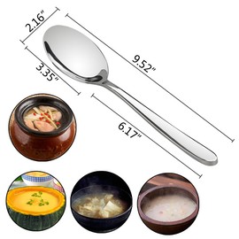 Kekow 8-Piece Stainless Steel Buffet Serving Spoons