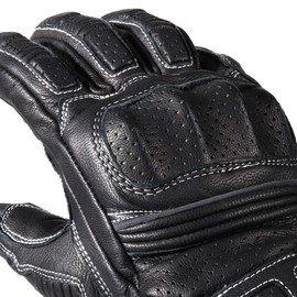 WTACTFUL Premium Vintage Genuine Leather Motorcycle Gloves Damping Touchscreen Full Finger Gloves for Cross-Country ATV Bike Motorbike Autobike Racing Scooter Autocycle Riding Men Women Black M
