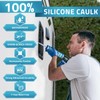 PAULINN Clear Silicone Sealant, 100% Waterproof Silicone Adhesive Caulk for