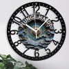 Farmhouse Style 25cm Circular Iron Clock with Distressed Finishsheet size: