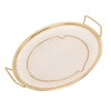 Stainless Steel Fruit Basket Double Handles Metal Mesh Drain Round