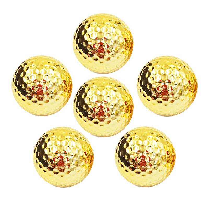 dodtazz Gold Golf Balls, Set of 6, Competition, Prize, Present,