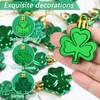JULMELON 20Pcs St Patrick's Day Shamrocks Ornaments Glitter Good Luck