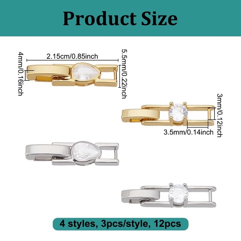 UNICRAFTALE Pack of 12 2 Colours 18 Carat Gold-Plated Folding