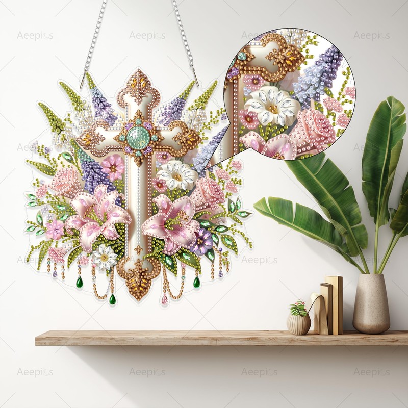 Aeepics Hanging Diamond Art Kit for Adult Religious, DIY Diamonds