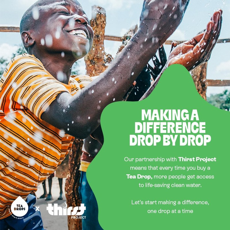 Tea Drops 30 Bulk Pack Organic Peppermint Bagless Tea -