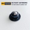 PlusRoc 8 Pack Anti-Rust Wheels Stainless Steel Self Adhesive Caster