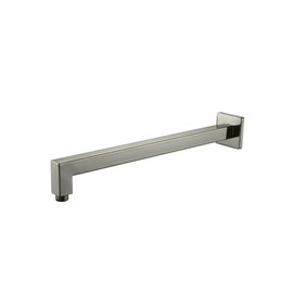 CNX MEER FAUCETS Brazo Para Regadera en Acero Inoxidable (Tubo regadera de 40 cm de longitud), Cuello para regadera con Chapetón en Acero Inoxidable, 