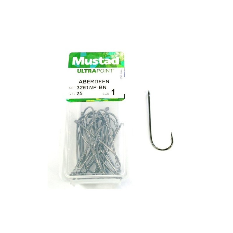 Mustad Aberdeen 3261NP-BN Size 1 Qty-25