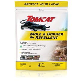 Tomcat Tomcat Mole & Gopher Repellent Granules, Safe for Lawn and Garden, Formulated with Castor Oil, 4 lbs.