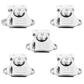 Butterfly Twist Latch, Yetaha 5 PCS Spring Loaded Toggle Clamp Toolbox Lock Hasp Rotary Clasp for Chest Trunk Flight Case Wooden Box, Approx.56x53MM/2.20"X2.09", Hole Diameter: 4.5MM, Silver