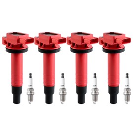 Nextirrer Ignition Coils pack 4 Iridium Spark Plugs UF316 Compatible with Scion xA xB 04 05 06 Toyota Echo Prius Yaris L4 1.5L PK16TT