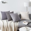 Topfinel Cushion Cover, 30 x 50 cm, Grey Corduroy Cushion