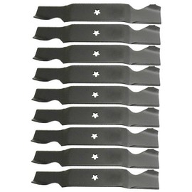 (9 Pack) Aftermarket Premium Replacement XHT Lawn Mower Deck Blade fits AYP 575938501 | 18-1/2" x 3" / 5 Point Star
