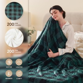 HomeMate Electric Blanket Heated Full Size - 72“x84“ Ultra Soft Cozy Flannel Heating Blanket with 10 Fast Heat Levels 8 Hours Auto Off Over-Heated Protection ETL Certification Keep Warm in Home Office