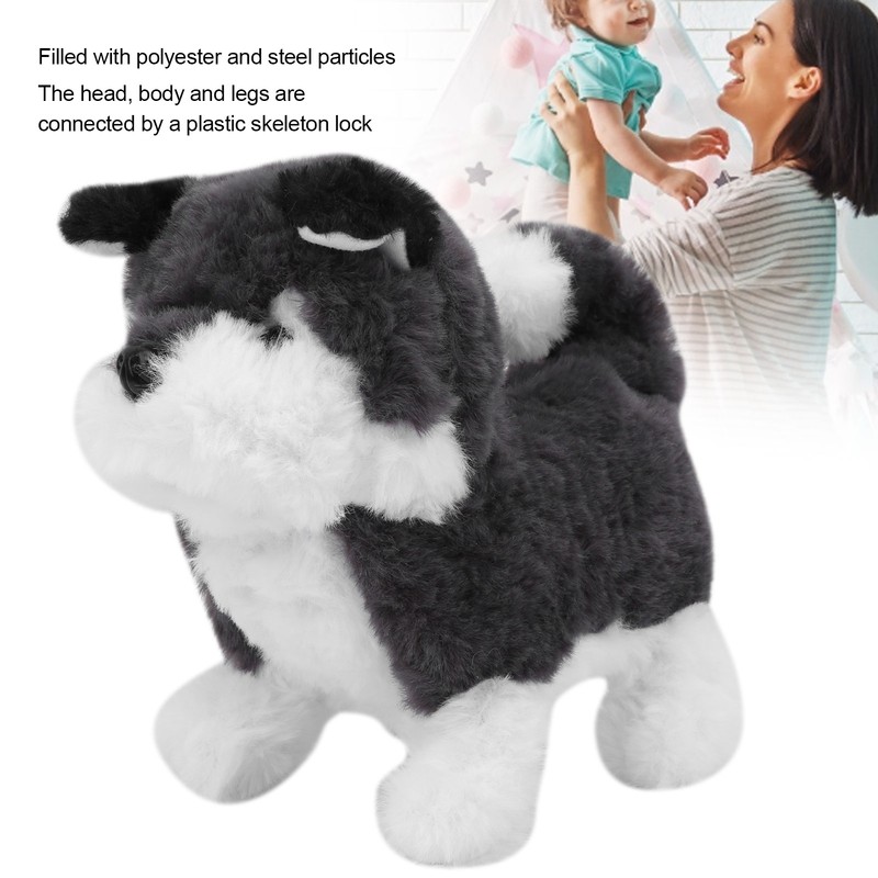 Electric Stimulation Plush Toy Pomeranian Pet Toy Husky Stuffed Animals