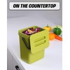 MONGTINGLU Compost Bin for Kitchen Countertop 5L/1.3 Gal Hanging Small