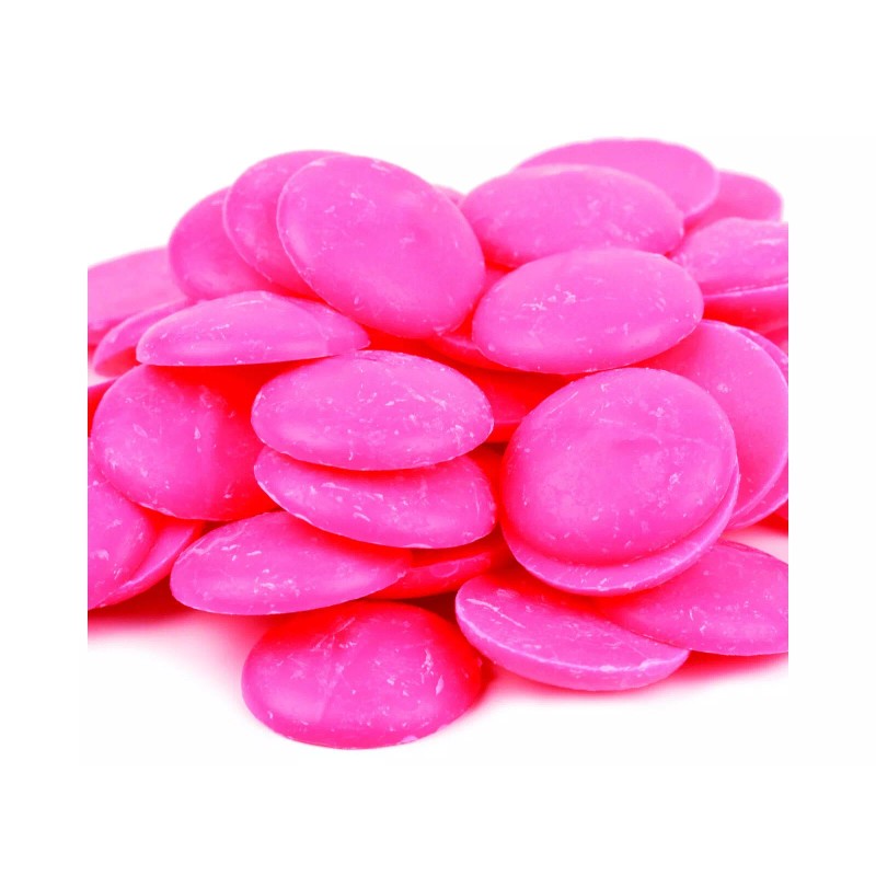 Merckens 1 Pound Merckens Pink Melting Chocolate Coating Wafer Candy