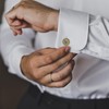 Crystal Cufflinks for Men CZ Cuff Links Sparkle Diamond Gold