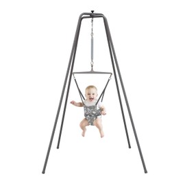 Jolly Jumper *Elite* Safari Print Saddle - The Original Jolly Jumper with Stand. Trusted by Parents to Provide Fun for Babies and to Create Cherished Memories for Families for Over 75 Years.